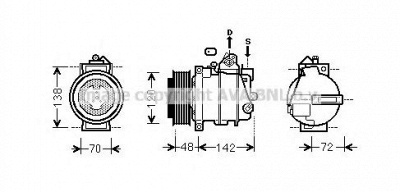 AVA QUALITY COOLING msk567 -  Компрессор, кондиционер